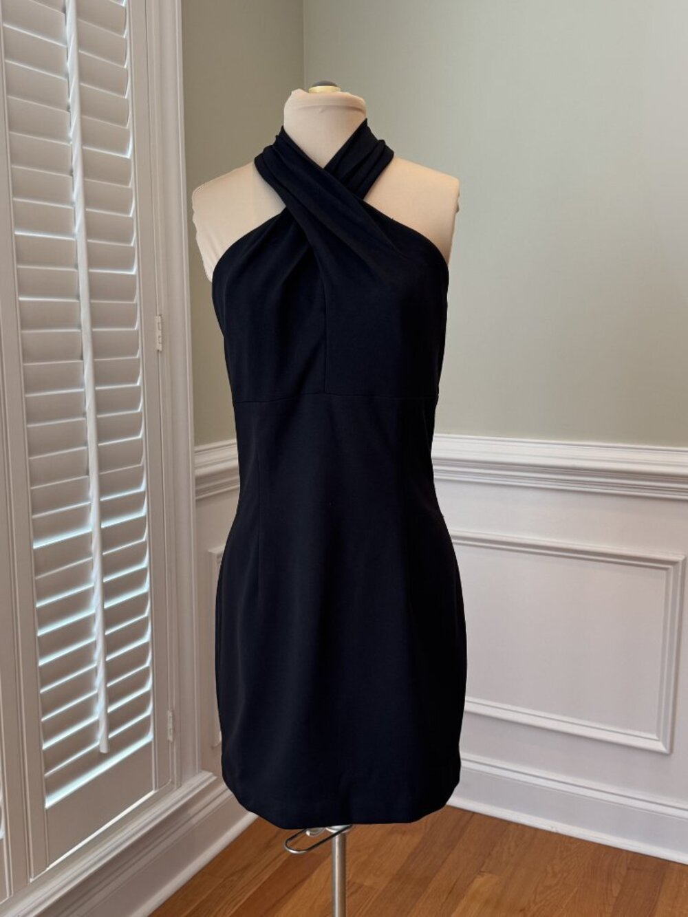 Dress The Population Black Halter Cocktail Dress - Size L
